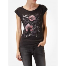 Blue Printed Round Neck T-shirt Blue Printed Round Neck T-shirt